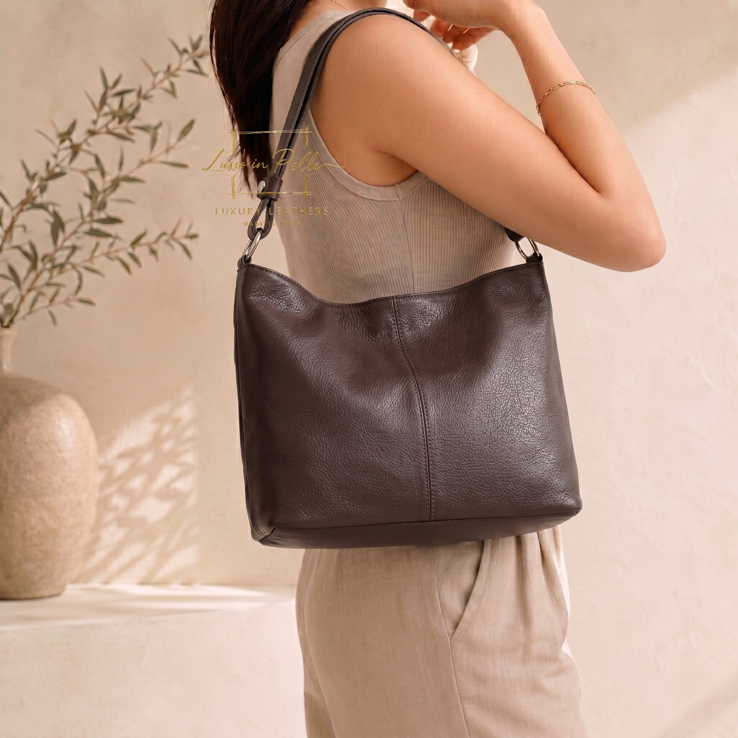Luna Italian Leather Shoulder & Crossbody Bag