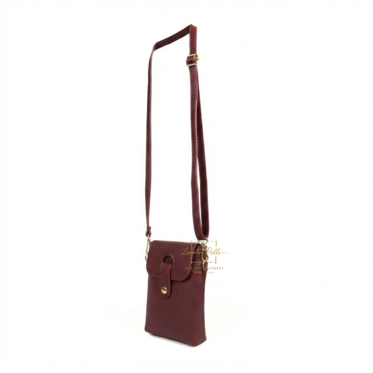 Genuine Leather Compact Phone Crossbody Bag