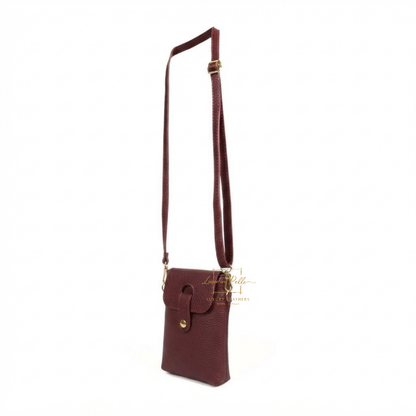 Genuine Leather Compact Phone Crossbody Bag
