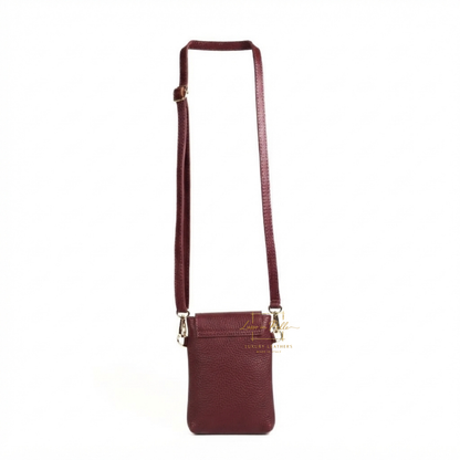 Genuine Leather Compact Phone Crossbody Bag