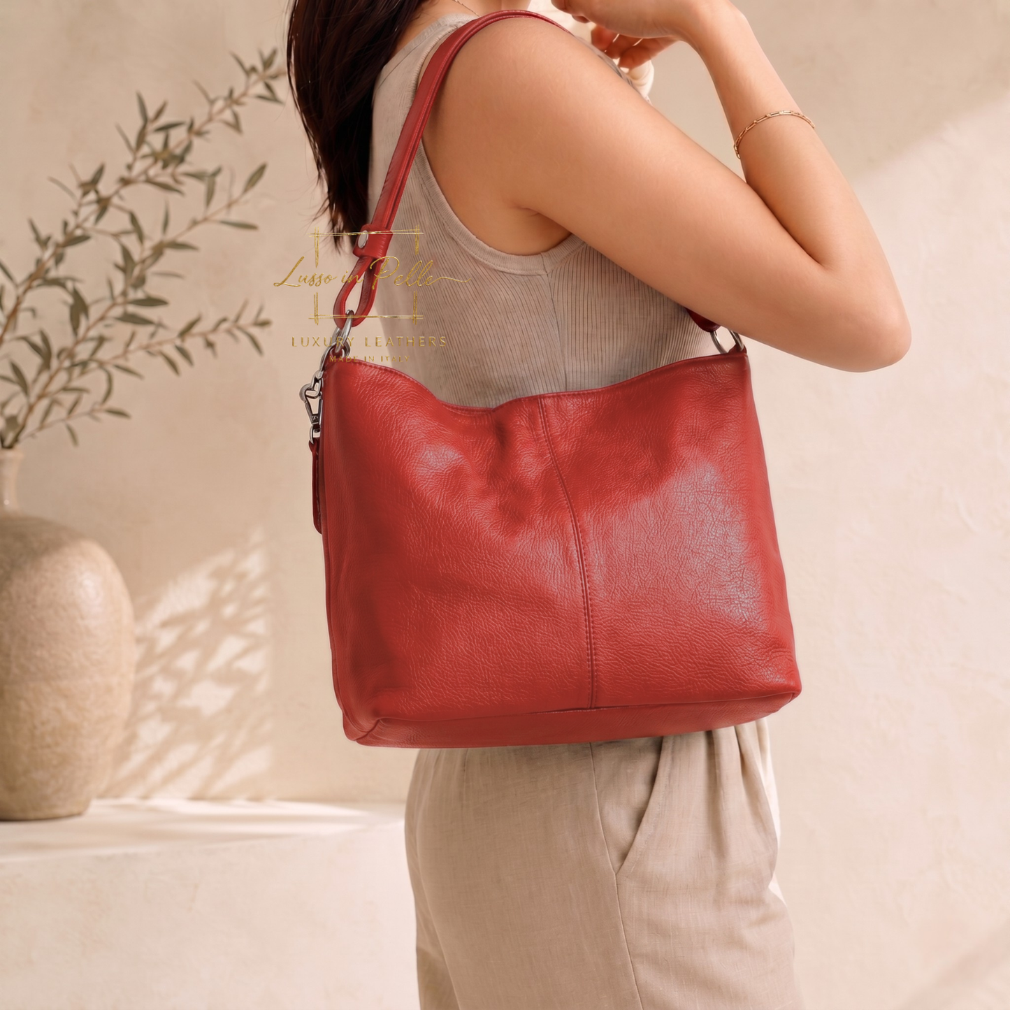 Luna Italian Leather Shoulder & Crossbody Bag