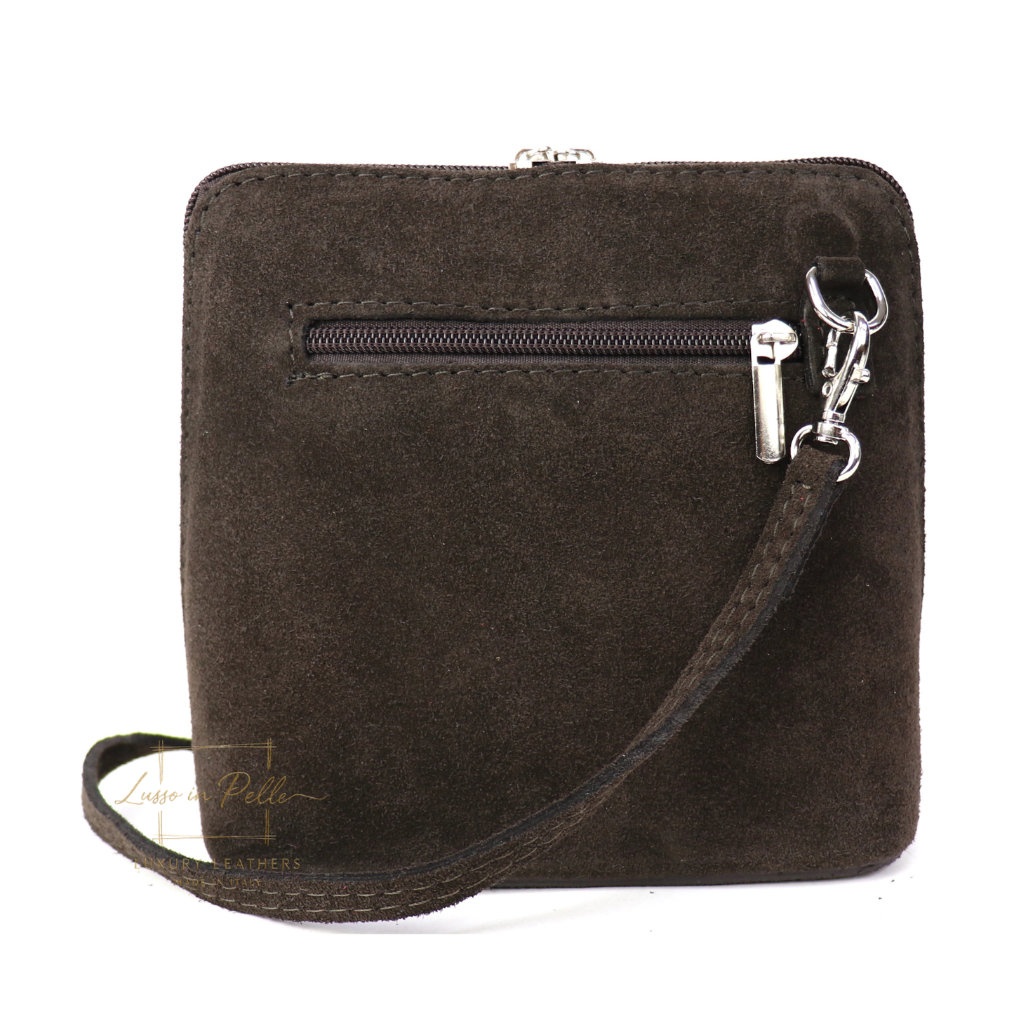 Ella Small Square Suede Crossbody Bag with Detachable Straps