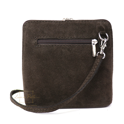 Ella Small Square Suede Crossbody Bag with Detachable Straps