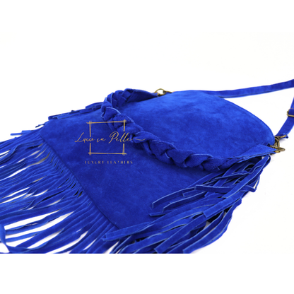Marina Suede Shoulder & Crossbody Bag with Fringe