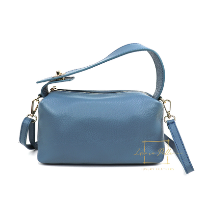 Top Handle Crossbody Leather Bad with Adjustable Detachable Straps
