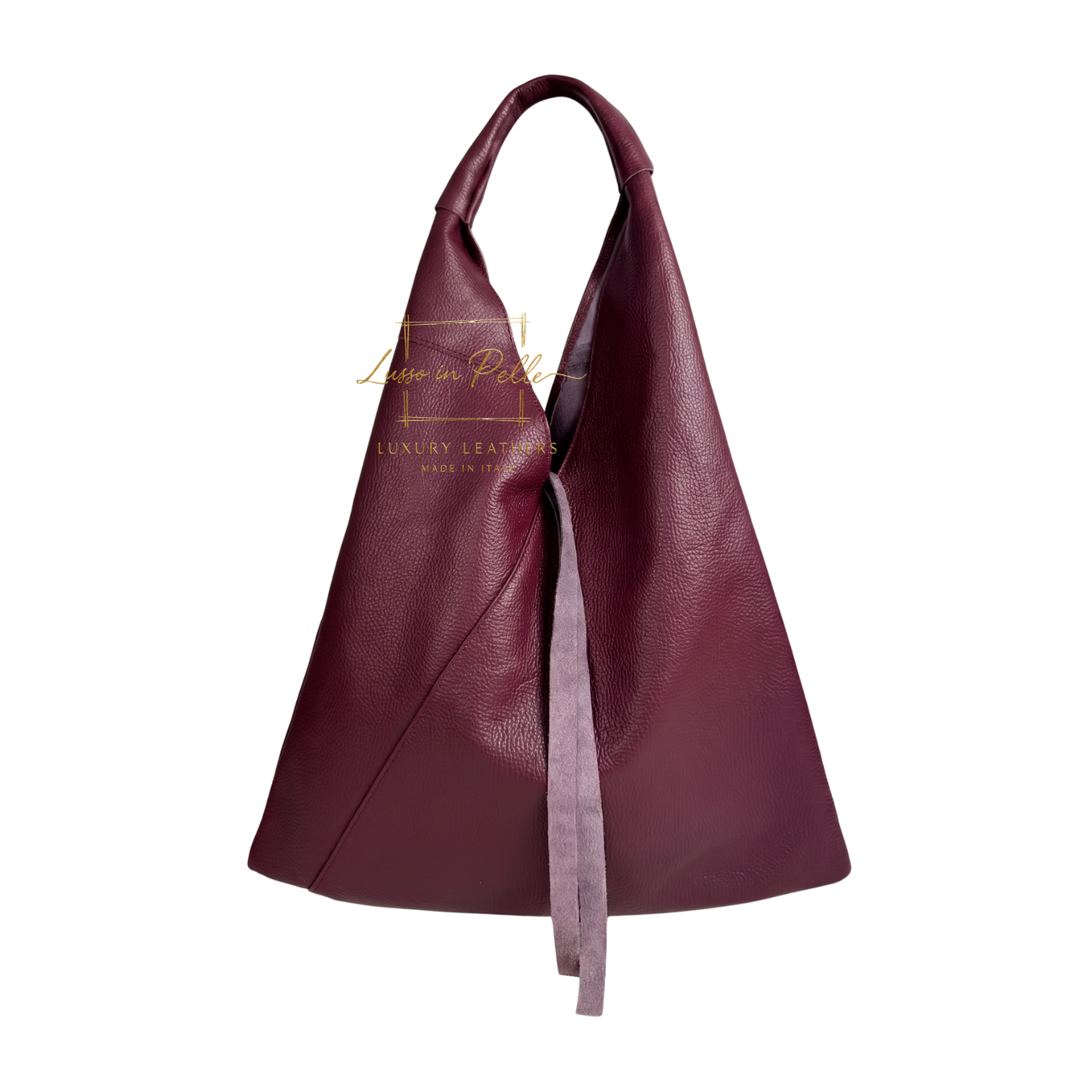 Genuine Leather Hobo Shoulder Bag with Matching Coin Pouch