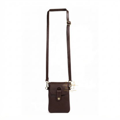 Genuine Leather Compact Phone Crossbody Bag
