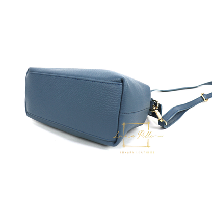 Top Handle Crossbody Leather Bad with Adjustable Detachable Straps