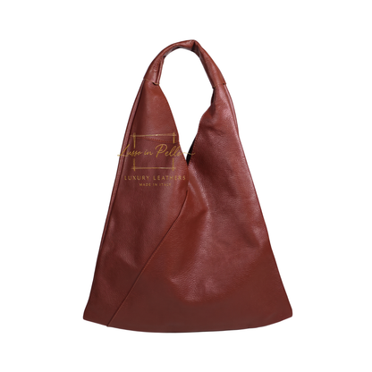 Genuine Leather Hobo Shoulder Bag with Matching Coin Pouch
