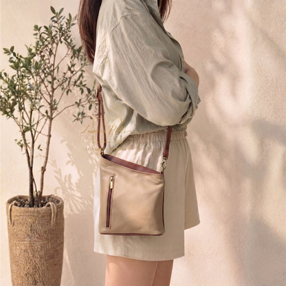 Genuine Soft Italian Leather Crossbody Messenger Handbag