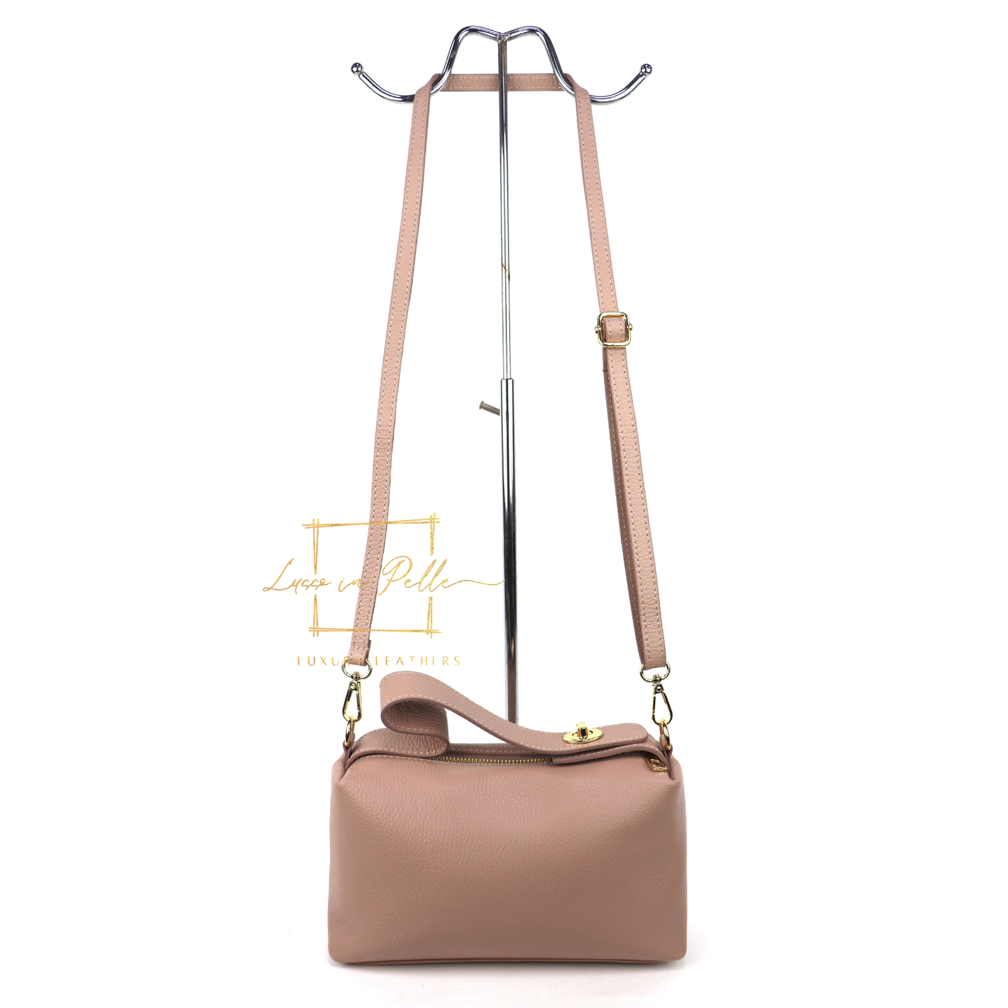 Top Handle Crossbody Leather Bad with Adjustable Detachable Straps