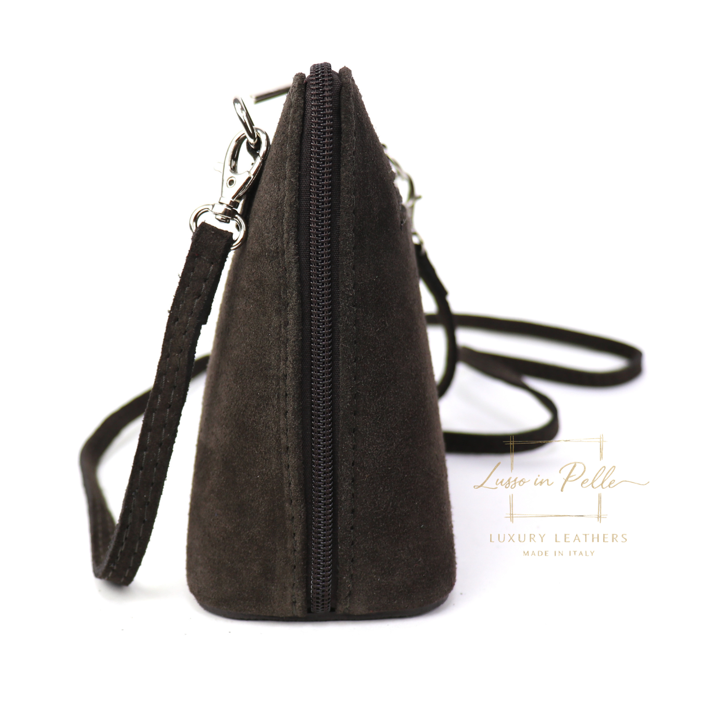 Ella Small Square Suede Crossbody Bag with Detachable Straps