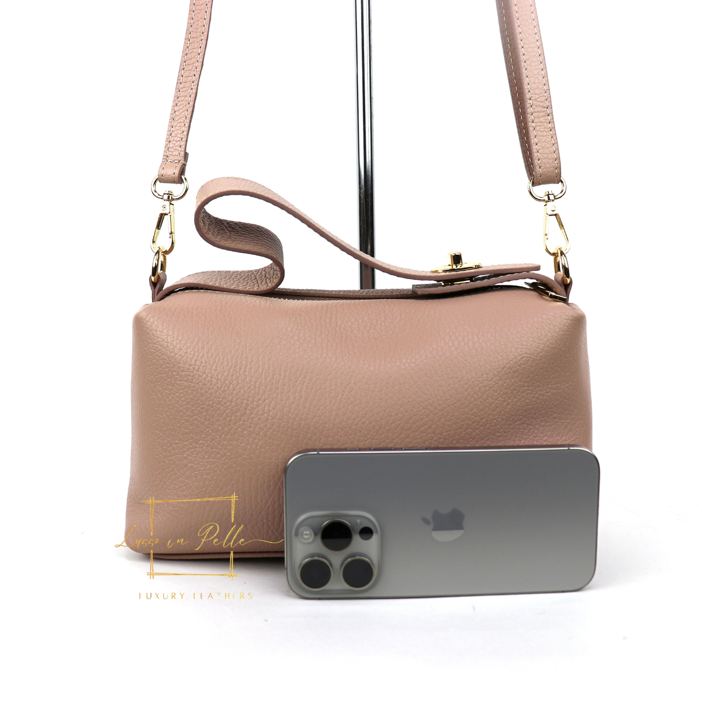 Top Handle Crossbody Leather Bad with Adjustable Detachable Straps