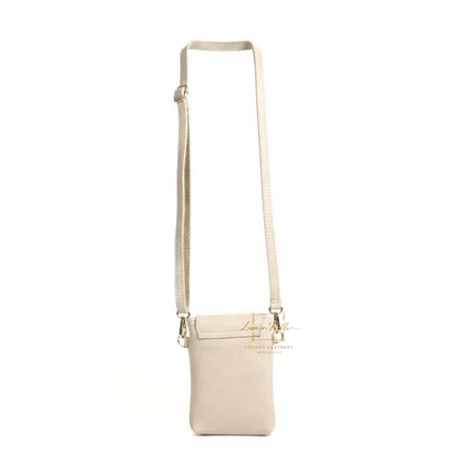 Genuine Leather Compact Phone Crossbody Bag