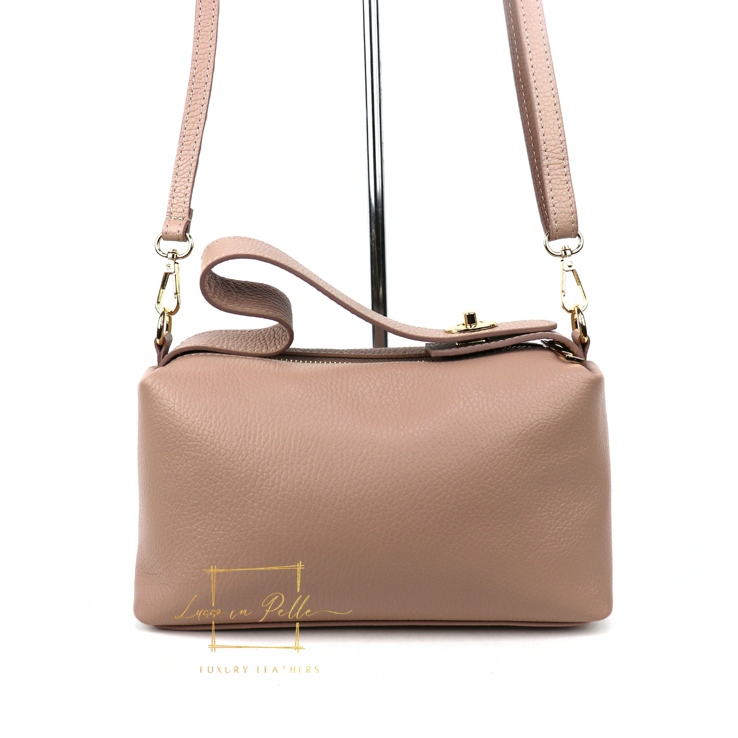 Top Handle Crossbody Leather Bad with Adjustable Detachable Straps