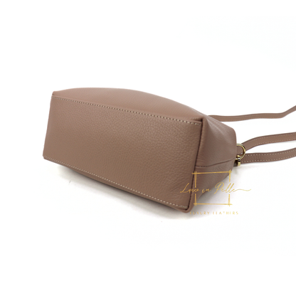 Top Handle Crossbody Leather Bad with Adjustable Detachable Straps