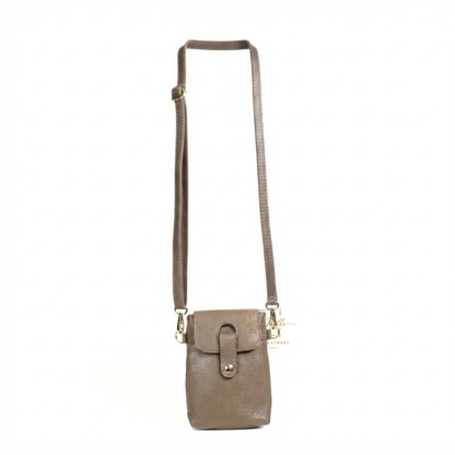 Genuine Leather Compact Phone Crossbody Bag