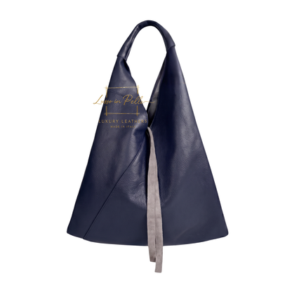 Genuine Leather Hobo Shoulder Bag with Matching Coin Pouch