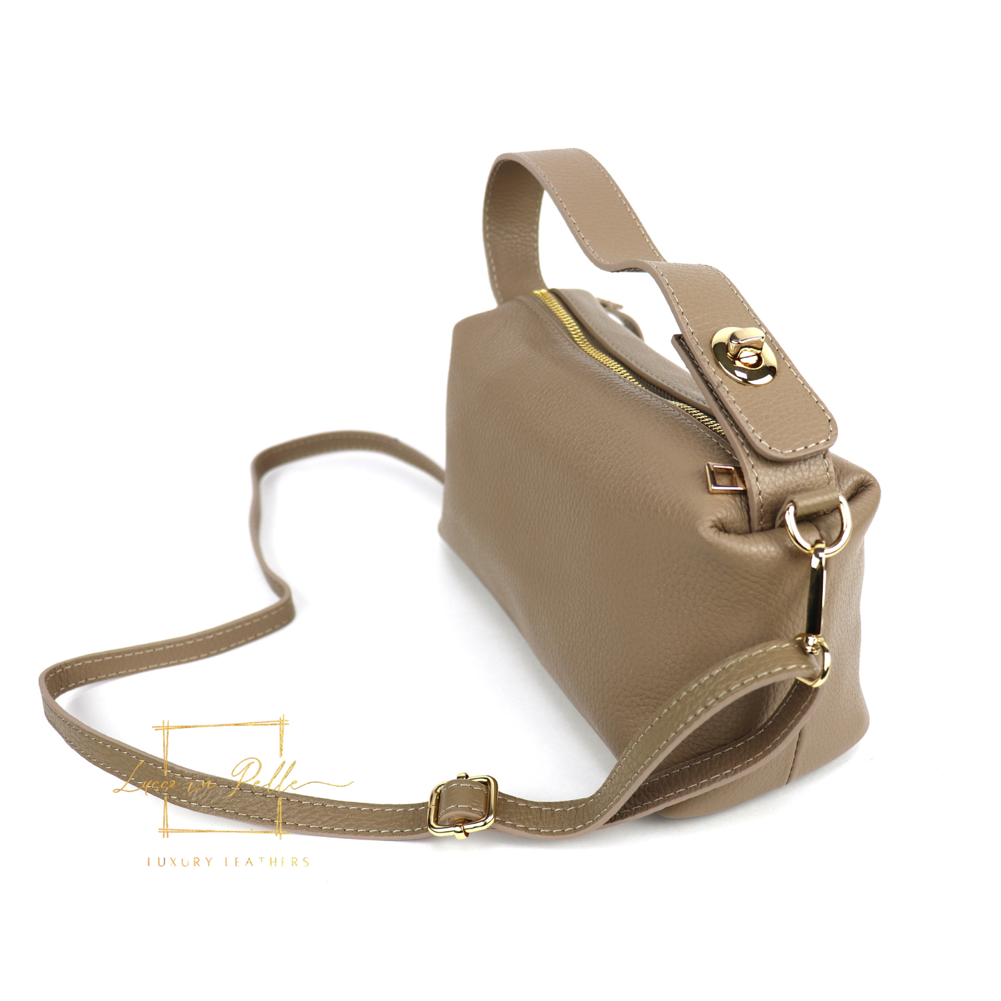 Top Handle Crossbody Leather Bad with Adjustable Detachable Straps