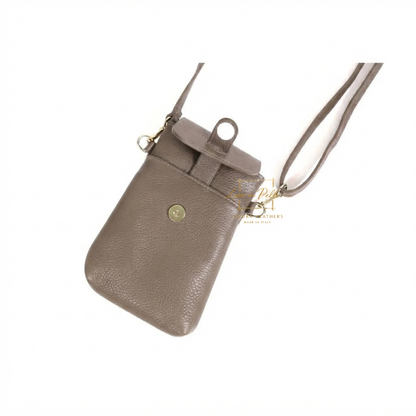 Genuine Leather Compact Phone Crossbody Bag