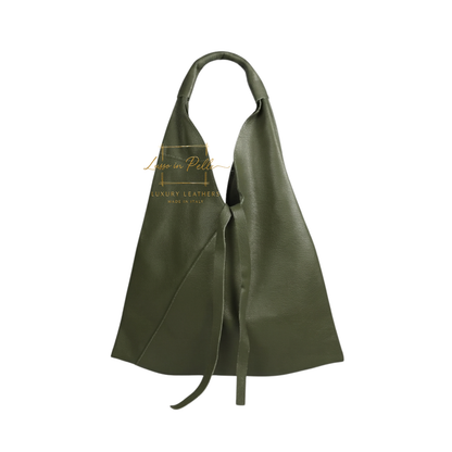Genuine Leather Hobo Shoulder Bag with Matching Coin Pouch