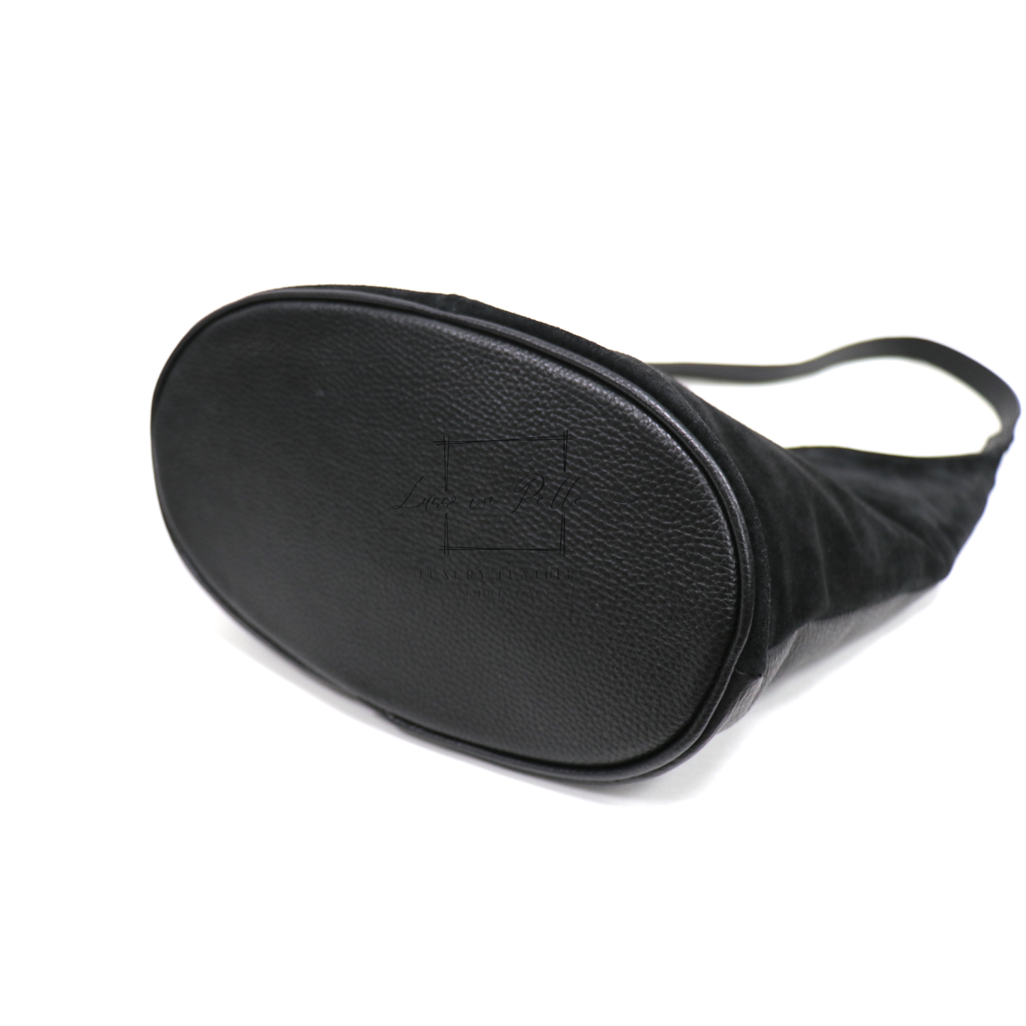 Capri Dual-Texture Bag with Adjustable Straps – Handmade Suede & Leather Purse