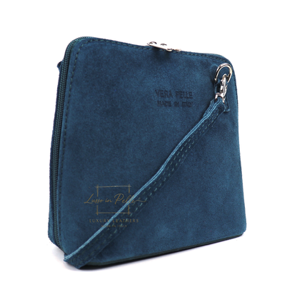 Ella Small Square Suede Crossbody Bag with Detachable Straps