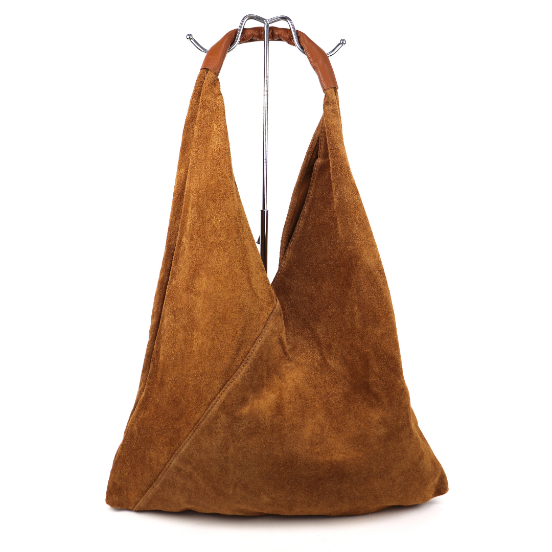 Large Genuine Italian Suede Tote Bag