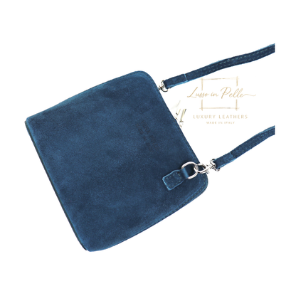 Ella Small Square Suede Crossbody Bag with Detachable Straps