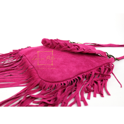 Marina Suede Shoulder & Crossbody Bag with Fringe