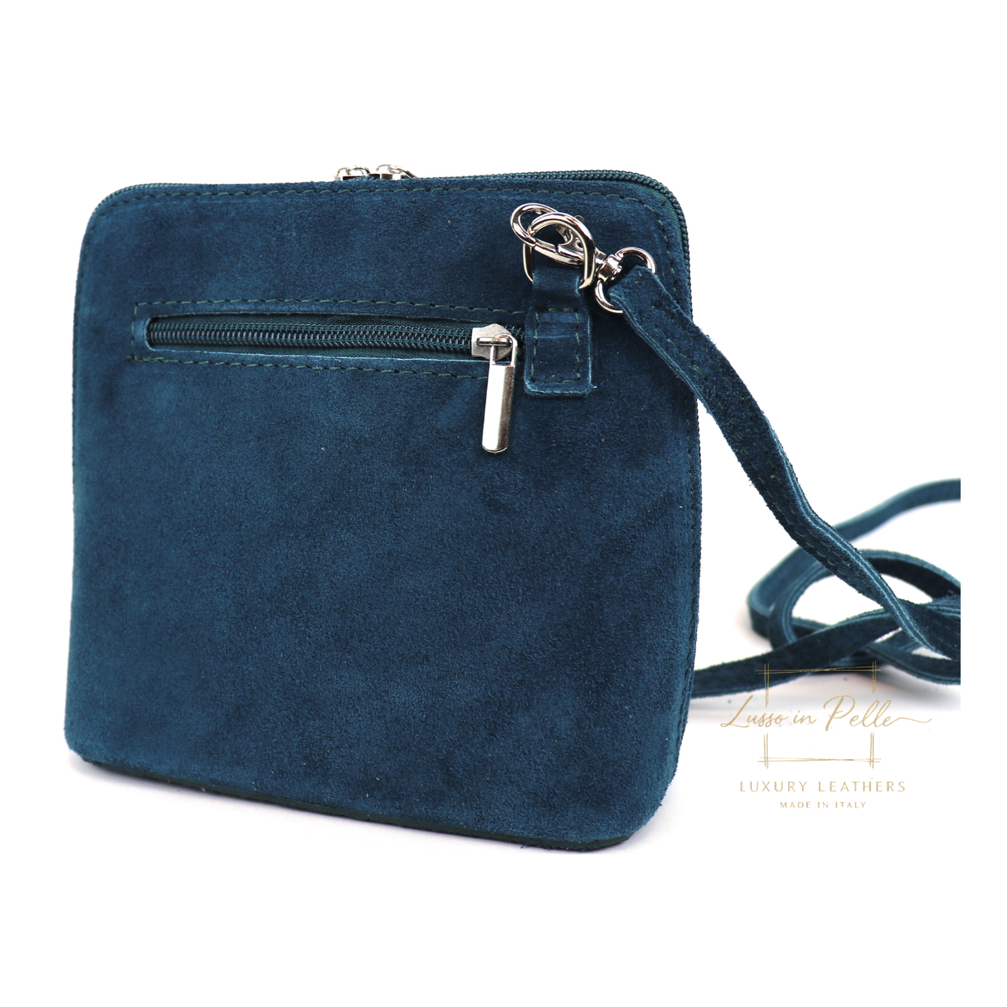 Ella Small Square Suede Crossbody Bag with Detachable Straps