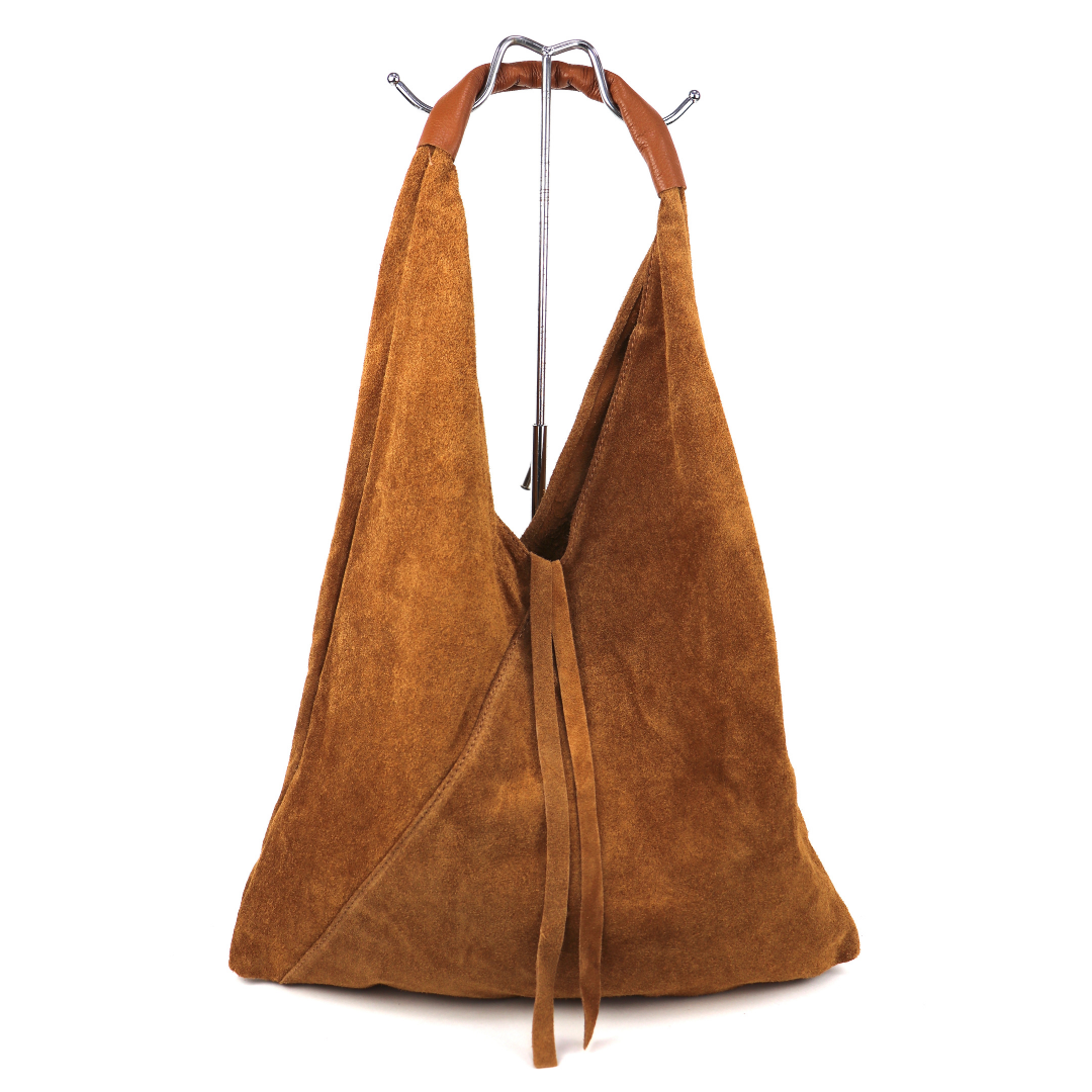 Large Genuine Italian Suede Tote Bag