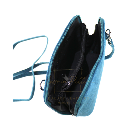 Ella Small Square Suede Crossbody Bag with Detachable Straps