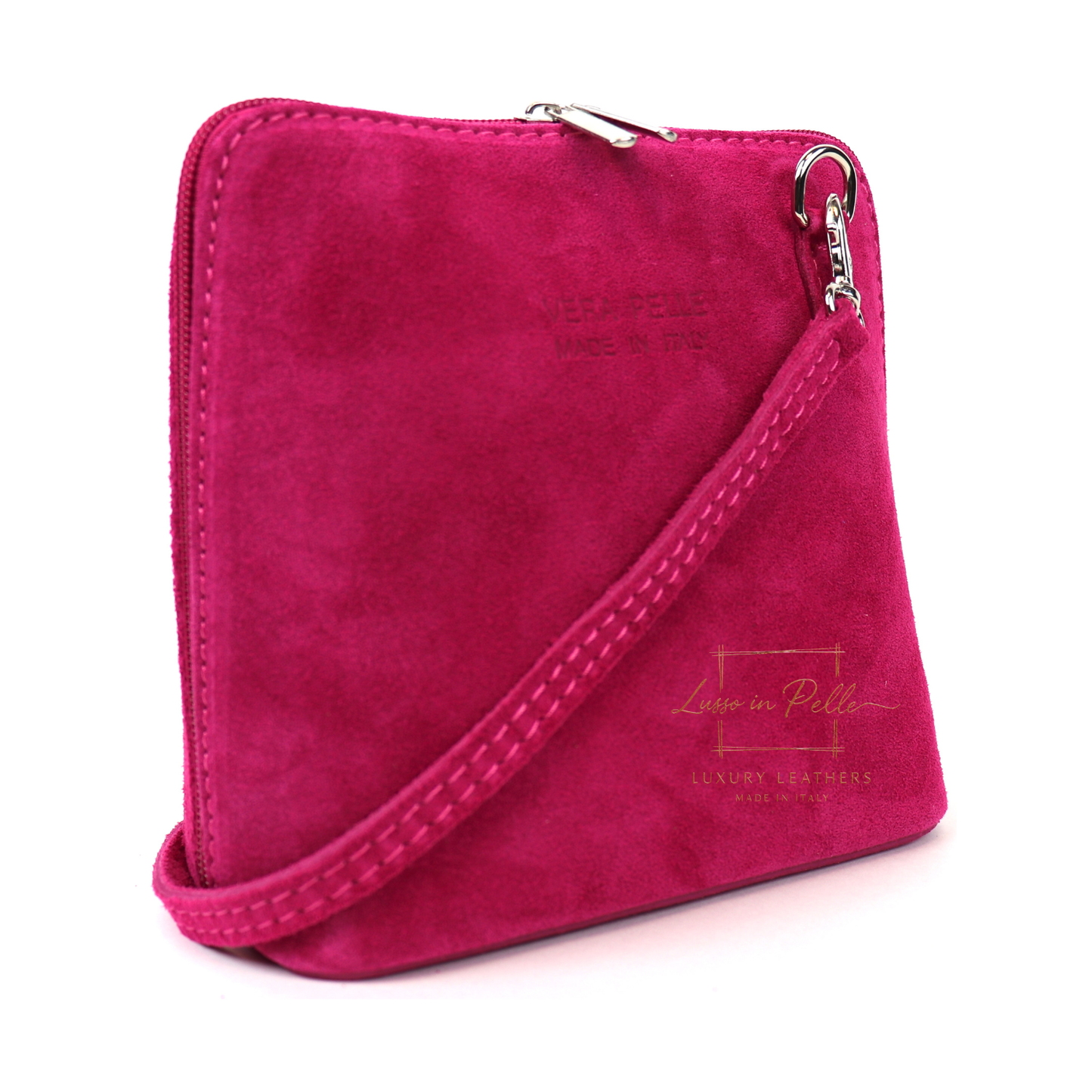 Ella Small Square Suede Crossbody Bag with Detachable Straps