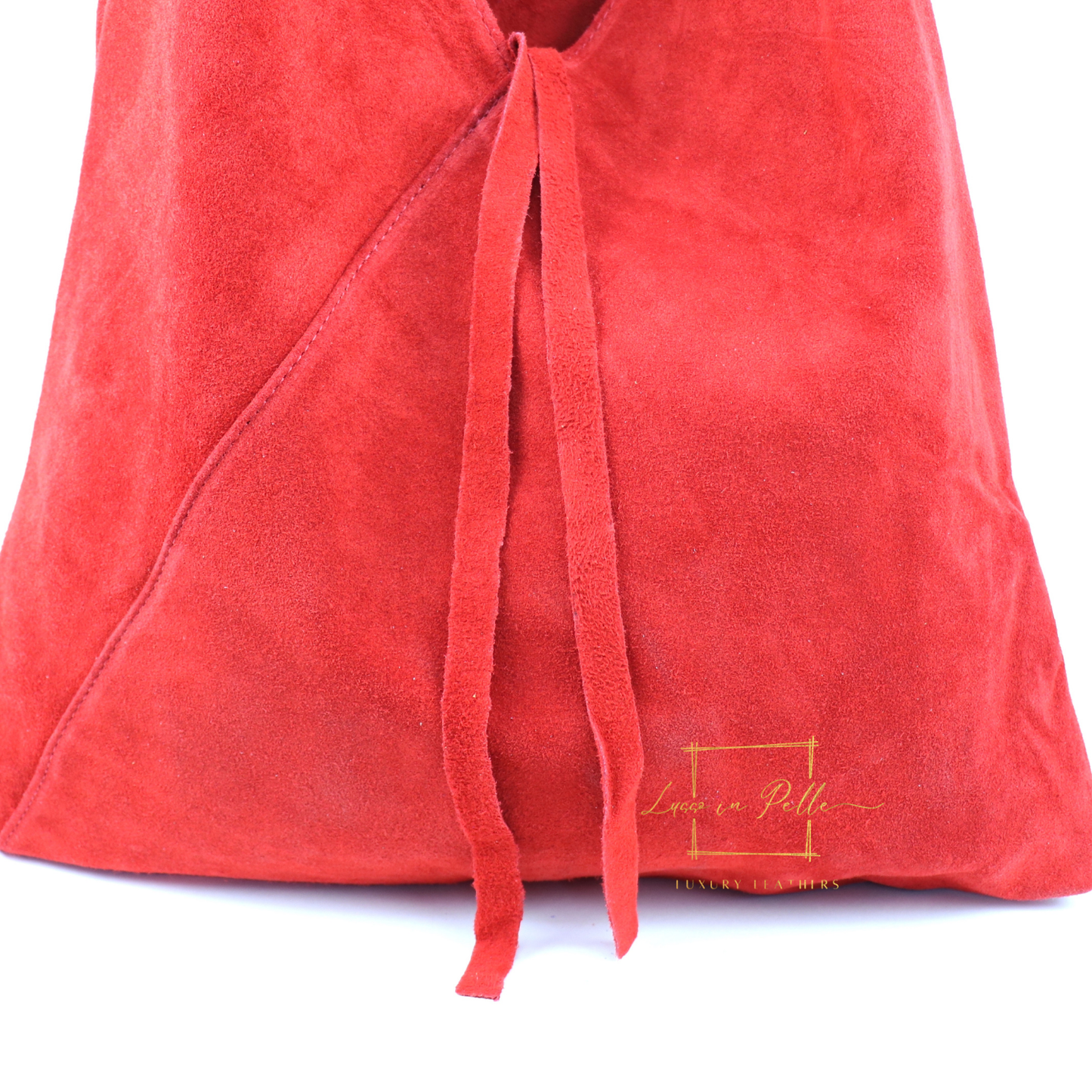 Milano Italian Suede Slouch Hobo Bag with Tan Leather Handle