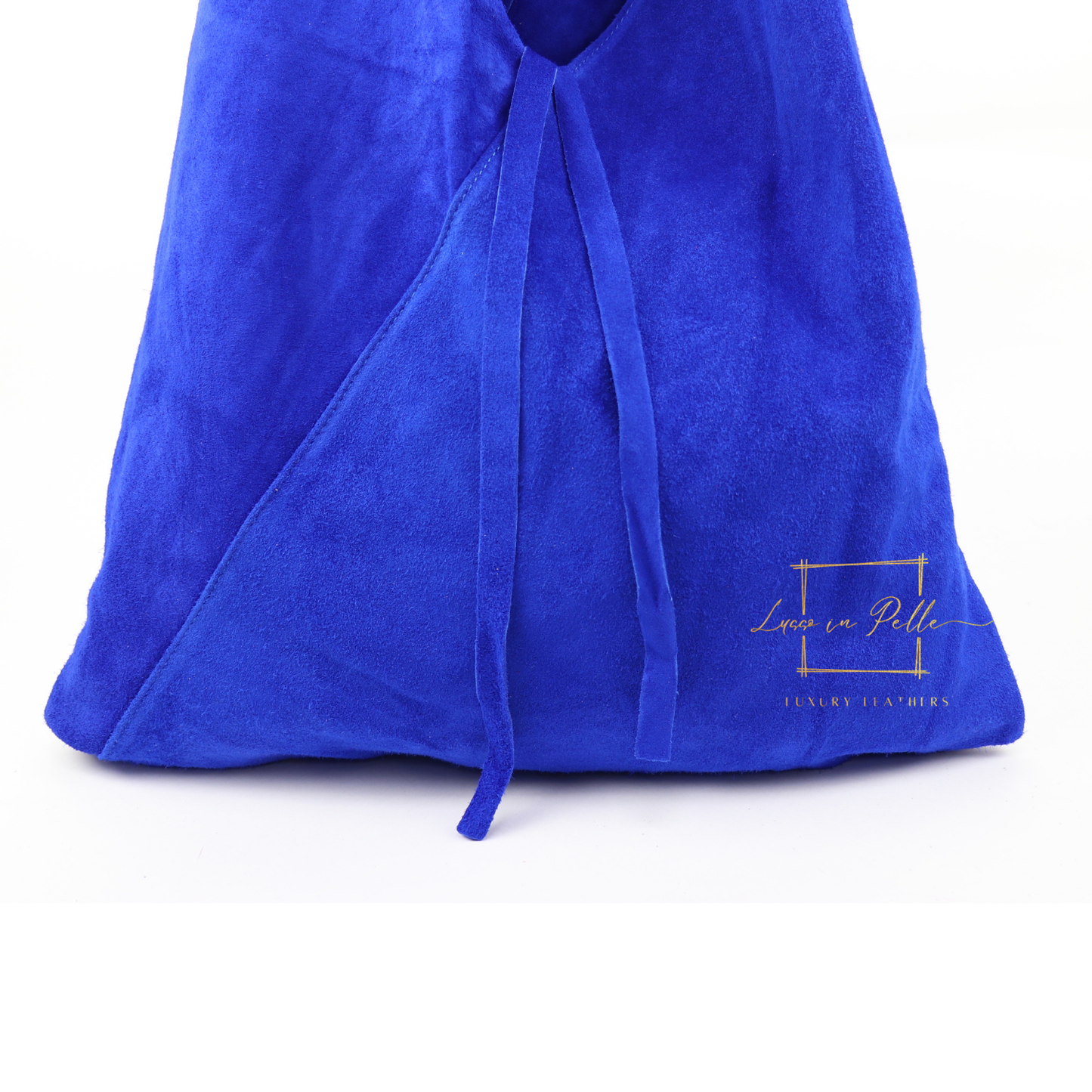 Milano Italian Suede Slouch Hobo Bag with Tan Leather Handle