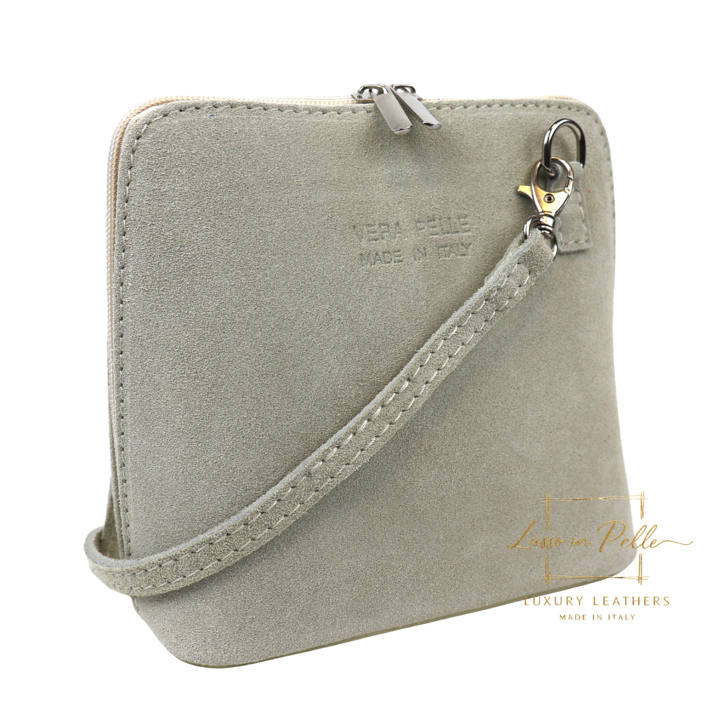 Ella Small Square Suede Crossbody Bag with Detachable Straps