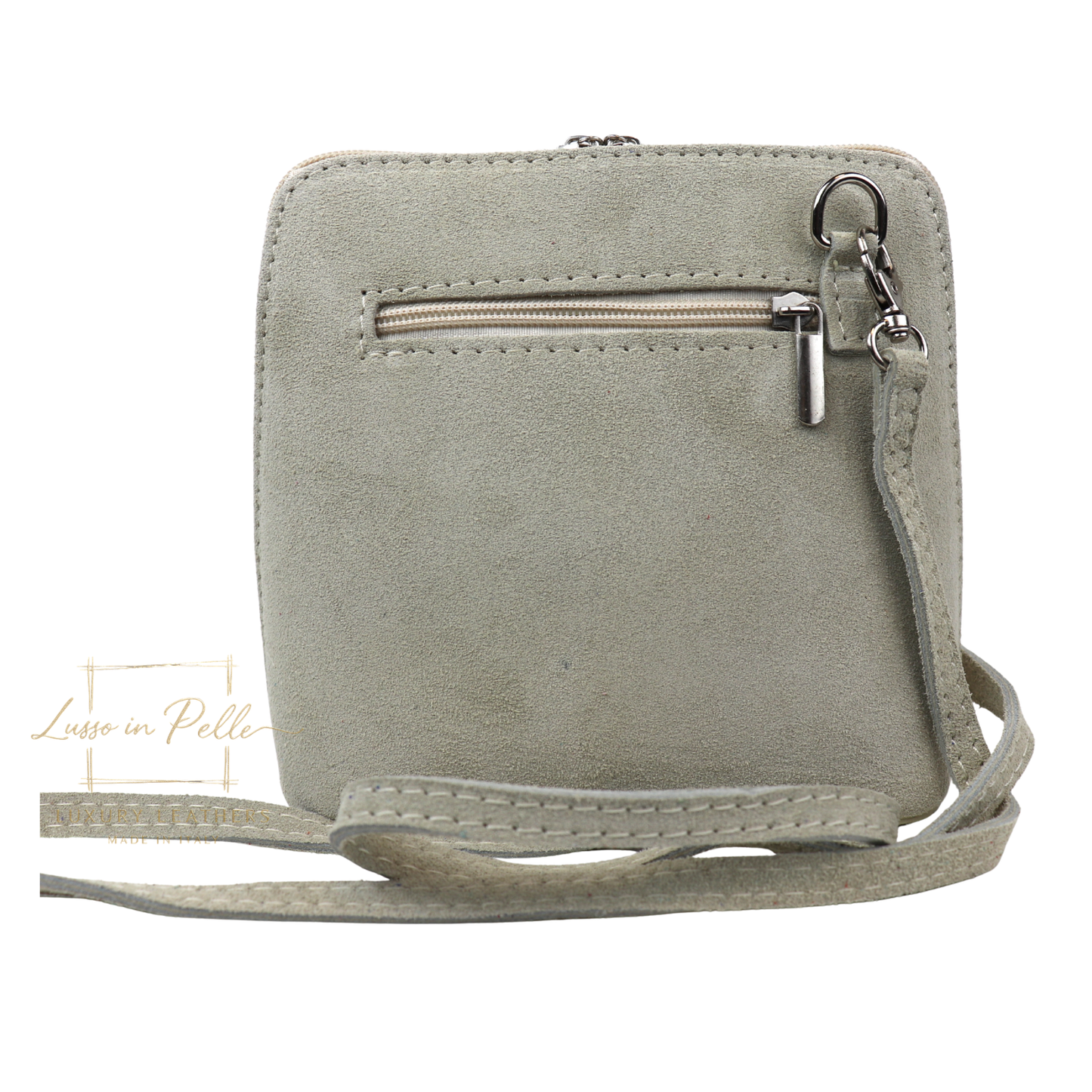 Ella Small Square Suede Crossbody Bag with Detachable Straps