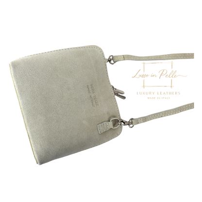 Ella Small Square Suede Crossbody Bag with Detachable Straps