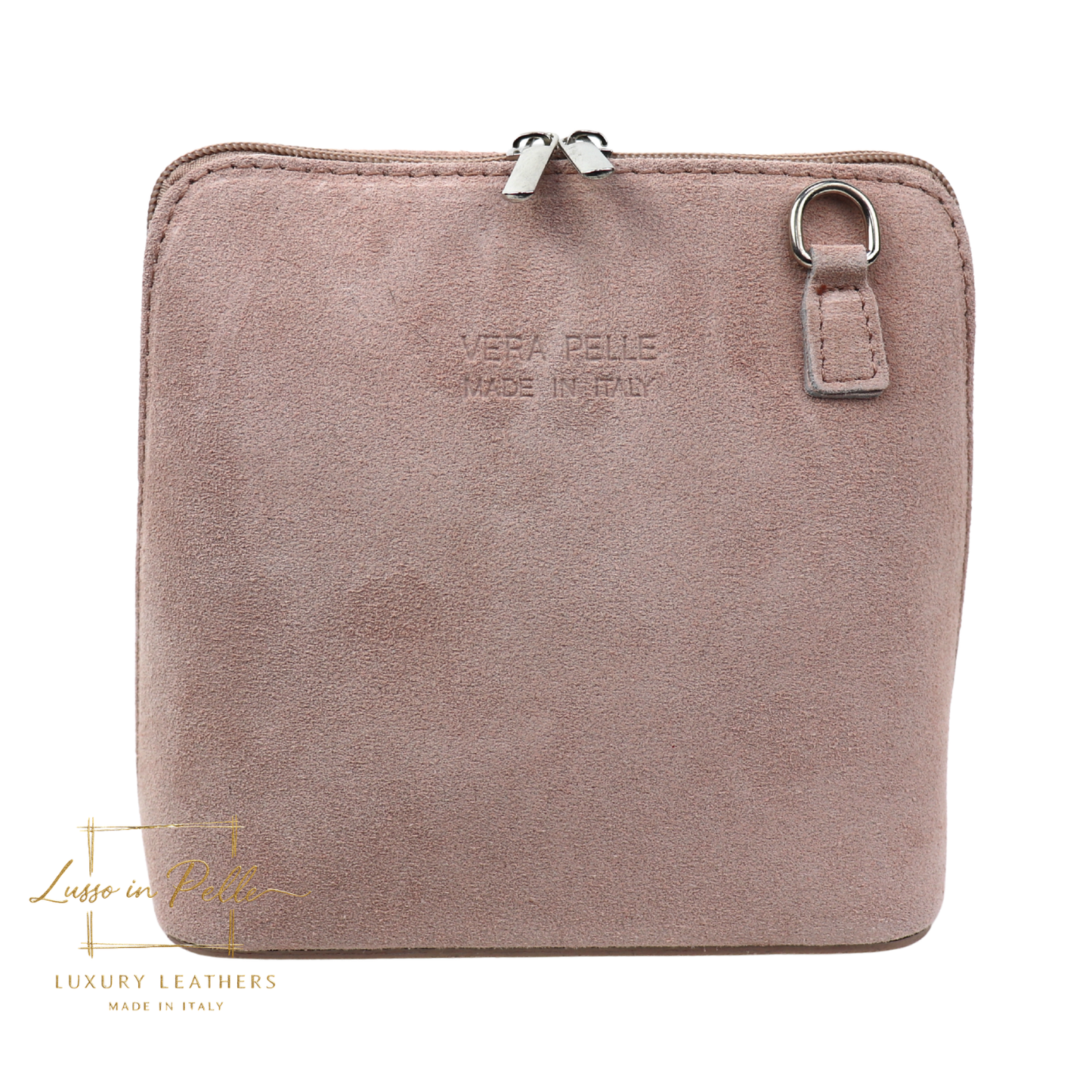 Ella Small Square Suede Crossbody Bag with Detachable Straps
