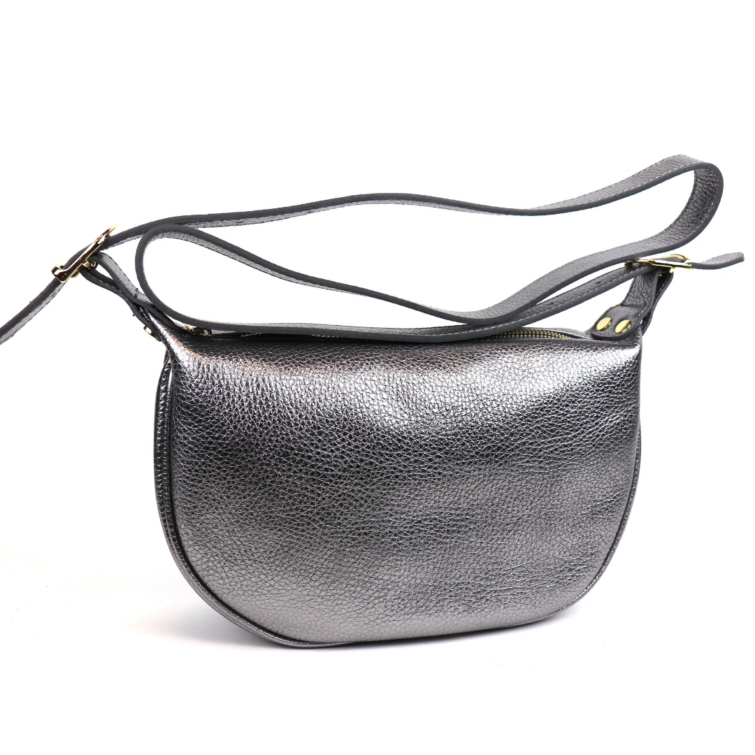 Half Moon Leather Crossbody Bag