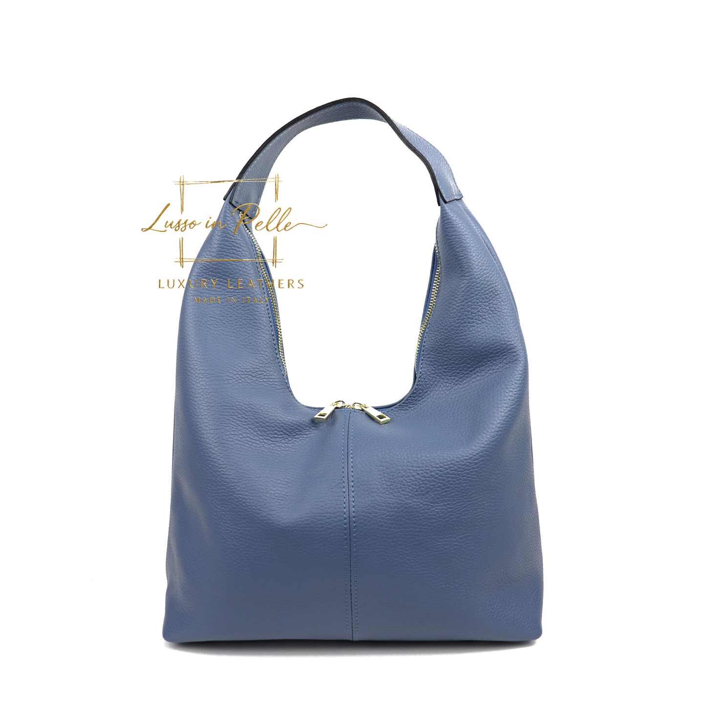 Structured Shoulder Bag with Gold Hardware