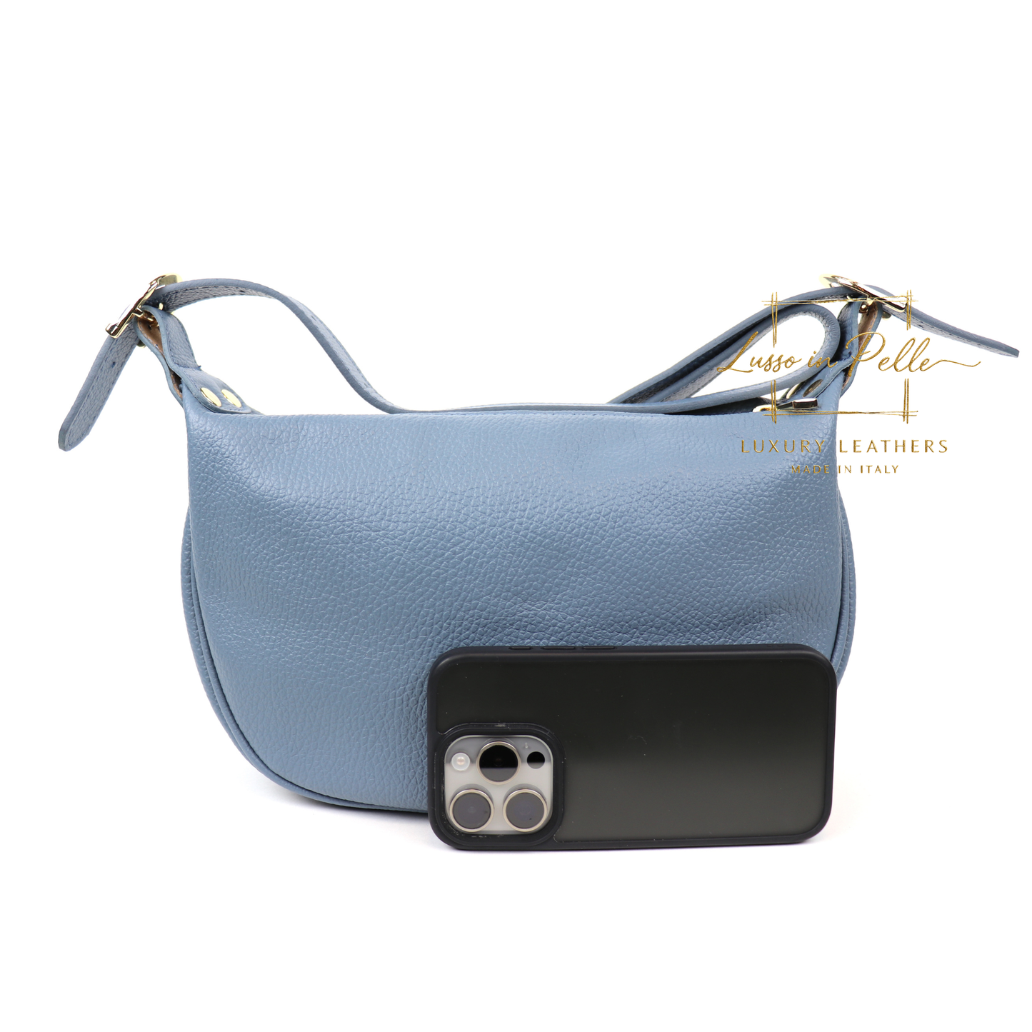 Half Moon Leather Crossbody Bag