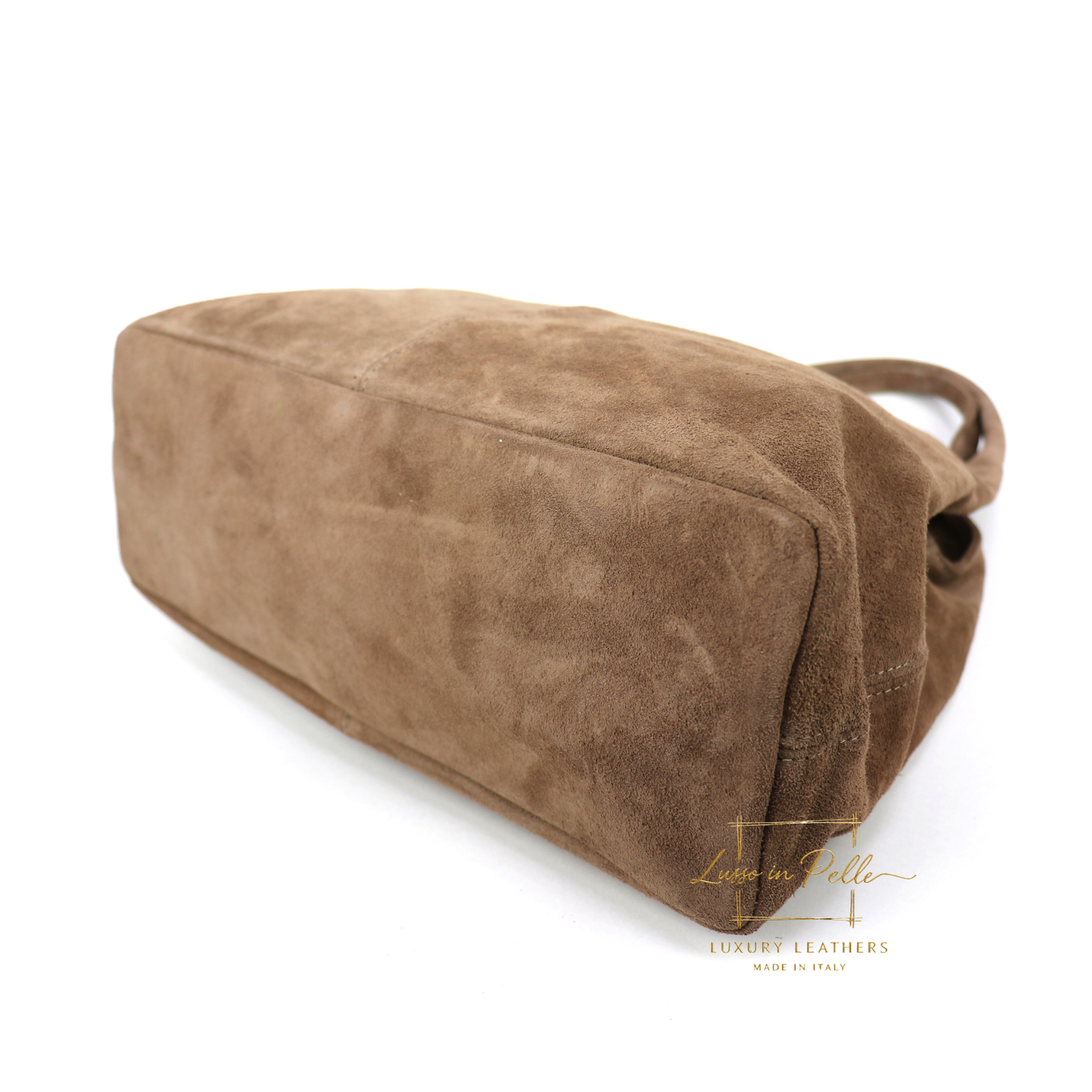 Lusso Large Double Handle Suede Shoulder Tote