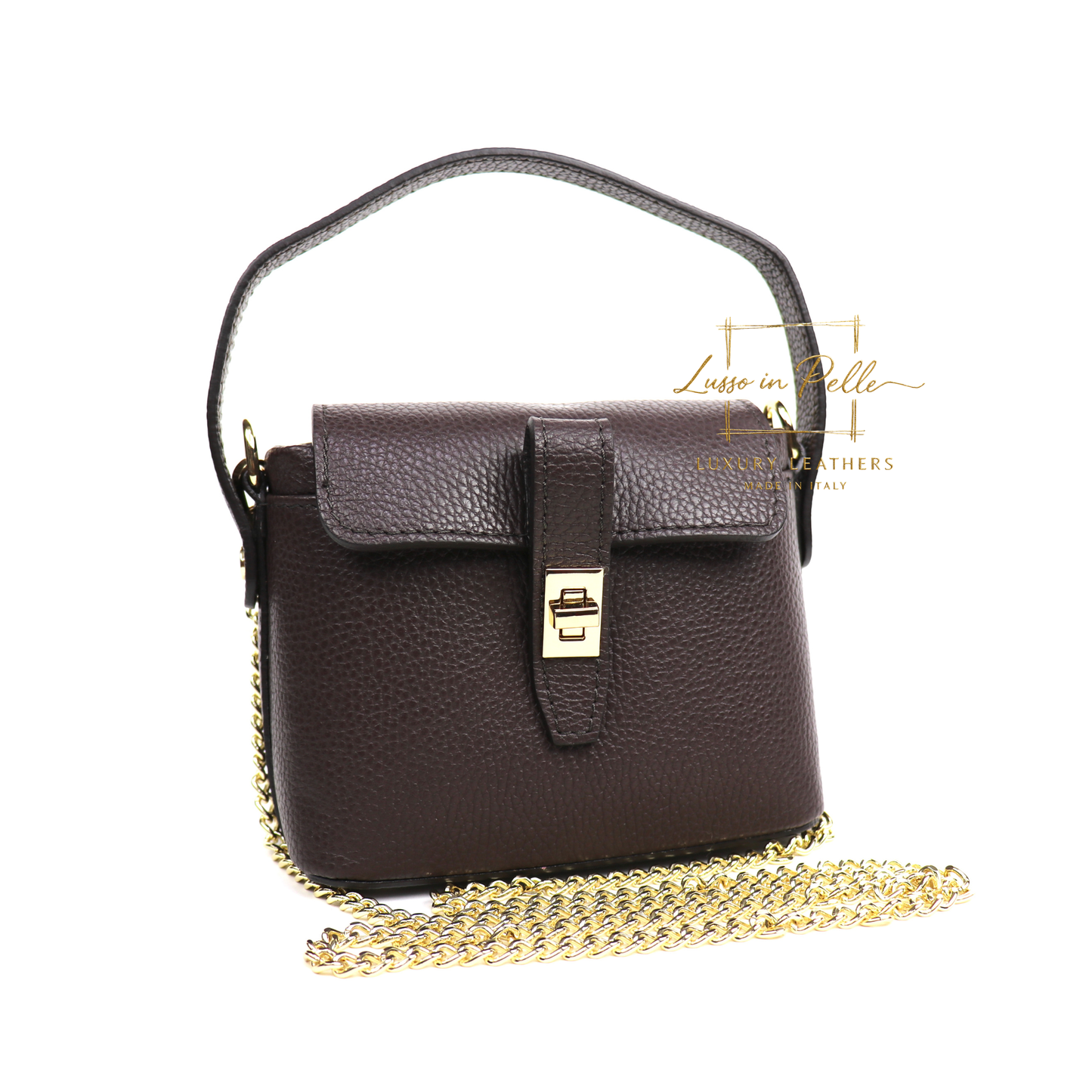 Small Top Handle Crossbody Bag – Genuine Italian Leather