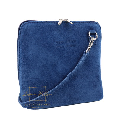 Ella Small Square Suede Crossbody Bag with Detachable Straps