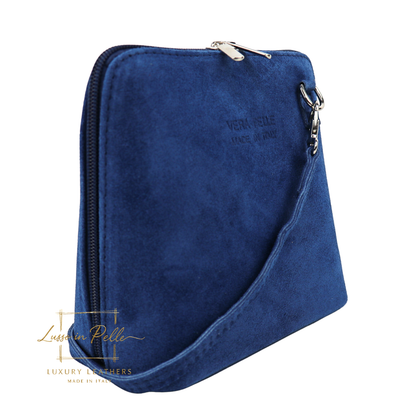 Ella Small Square Suede Crossbody Bag with Detachable Straps