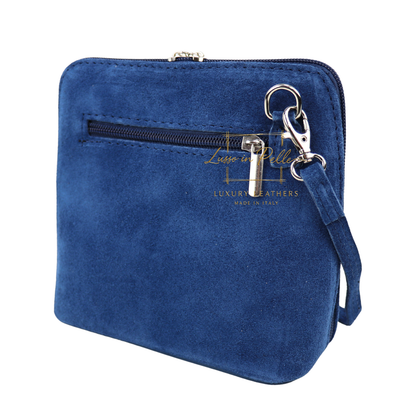 Ella Small Square Suede Crossbody Bag with Detachable Straps