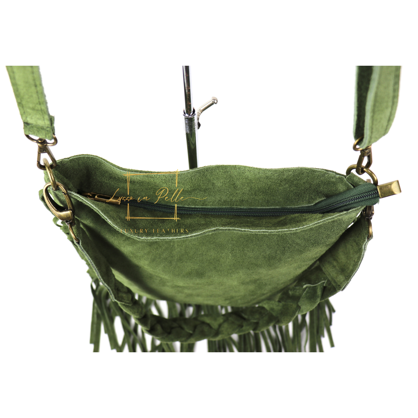 Marina Suede Shoulder & Crossbody Bag with Fringe