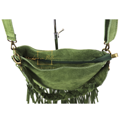 Marina Suede Shoulder & Crossbody Bag with Fringe